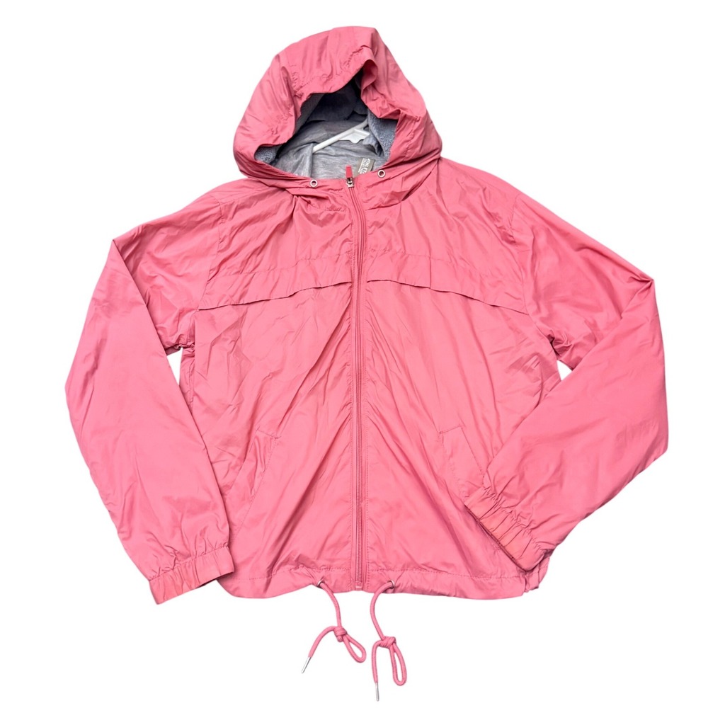 Athletic Collection by 26 International Pink Nylon Windbreaker Jacket Hooded M